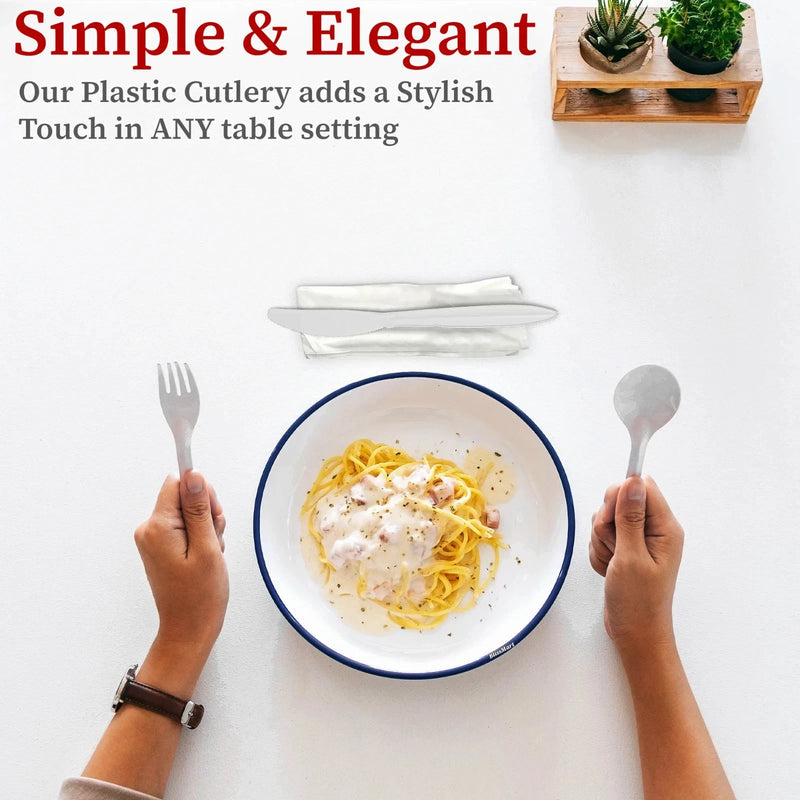 Reusable Plastic Cutlery Set X 250Pcs