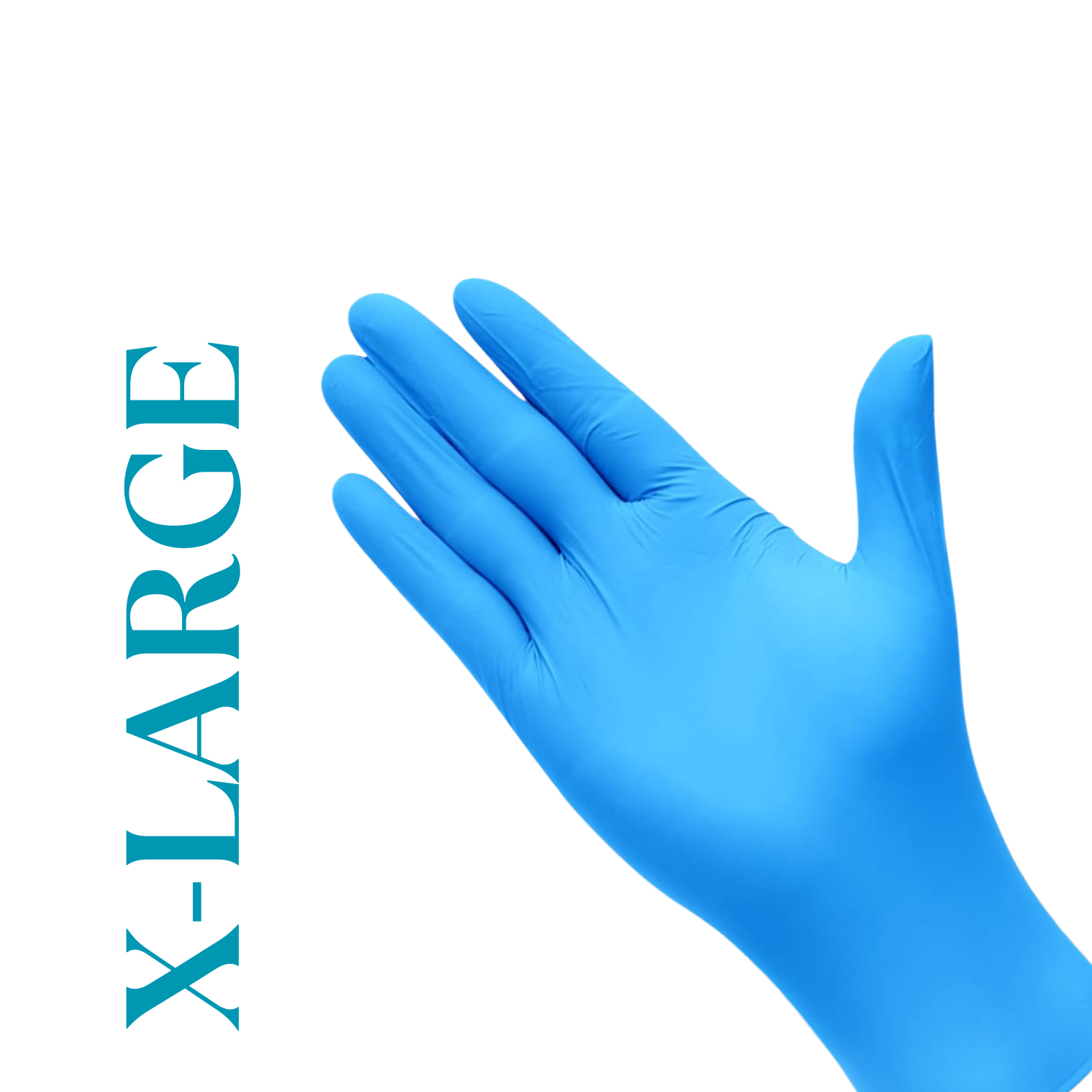 10X100PCS LATEX GLOVES BLUE EXTRA LARGE (2)