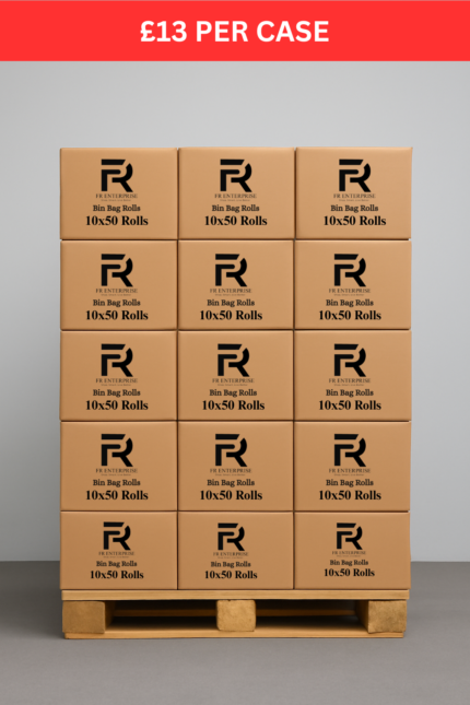 Extra Heavy Duty Bin Bag on Roll 10pcs per roll x 50 rolls per box (63 cases)